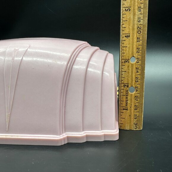 Vintage Headboard Lamp Light 1930s Art Deco Pink Plastic Reading Retro Lighting - Picture 14 of 15